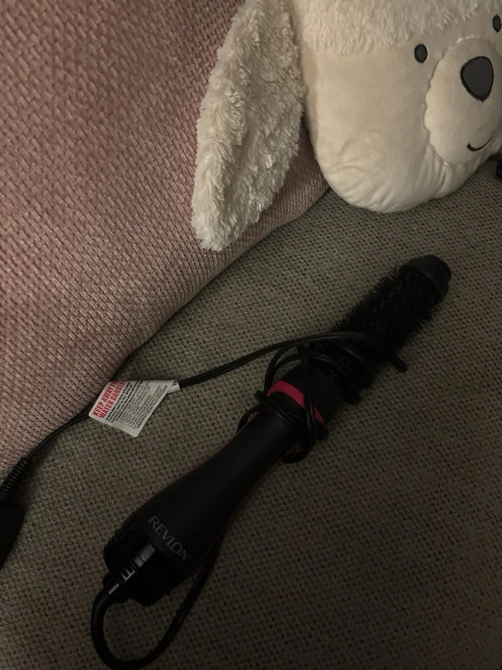 Revlon Black Hot Air Round Brush with Pink Accent